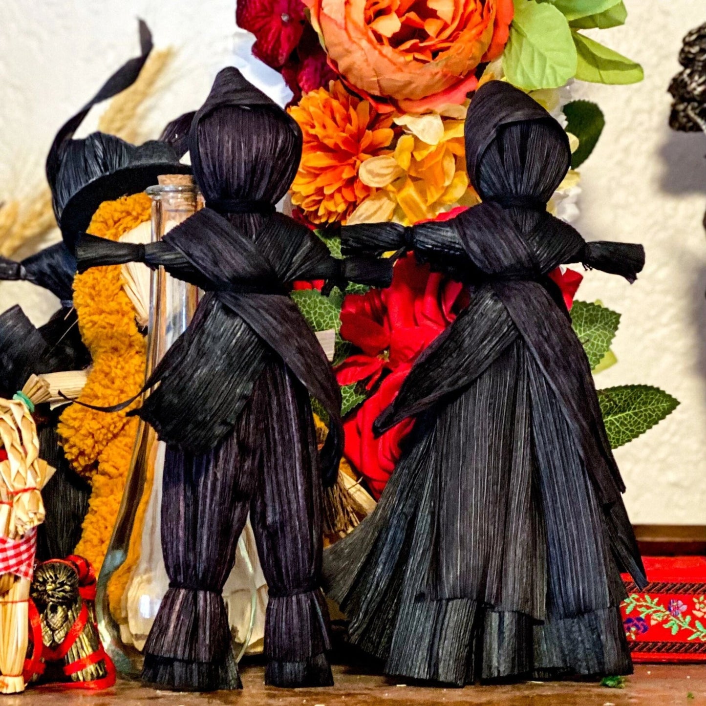 Corn Husk Doll - Black Figure DRESS