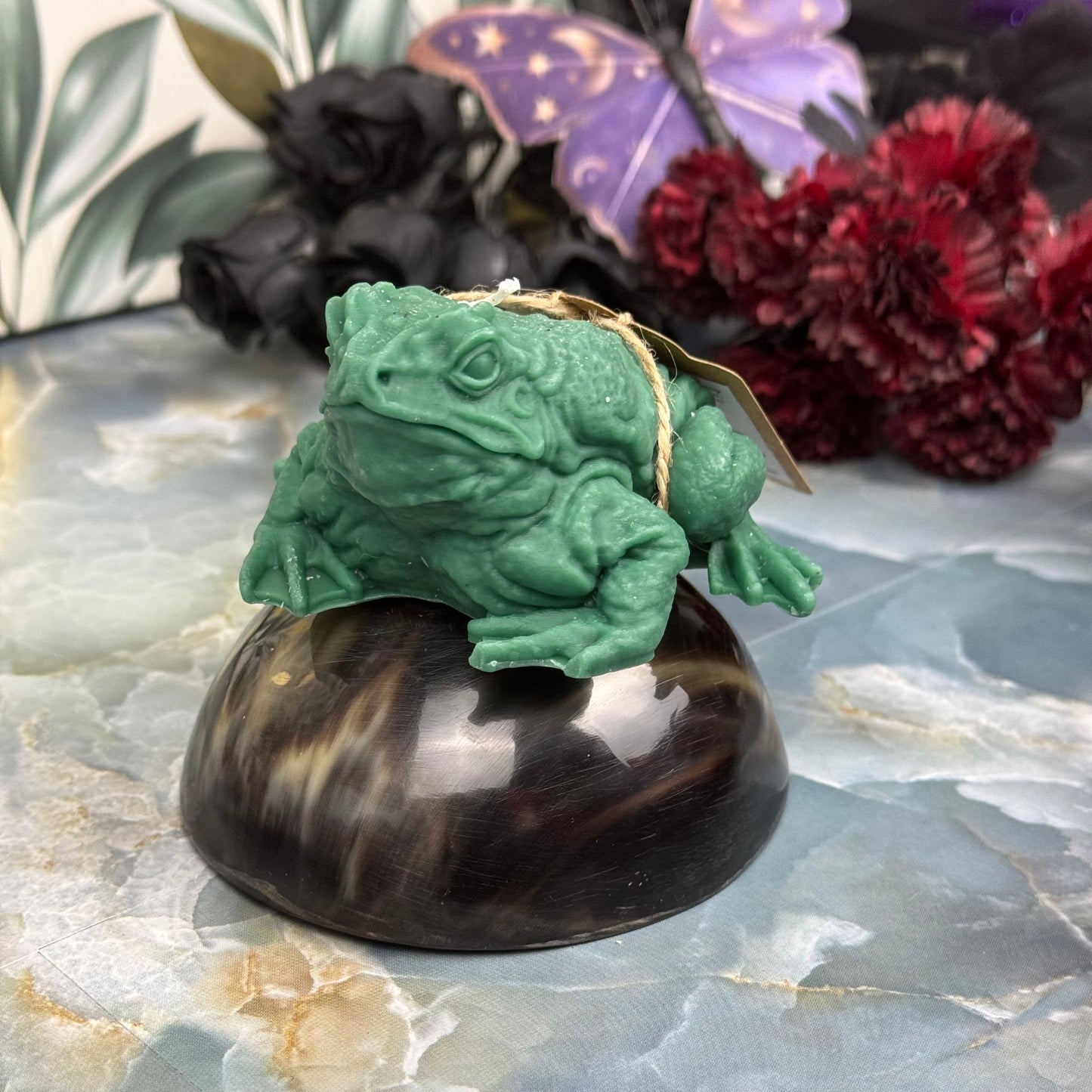 Regal Green Frog Candle