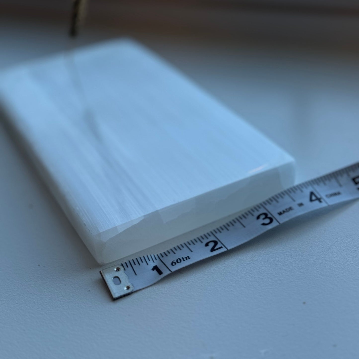 Selenite Slab (with incense hole)