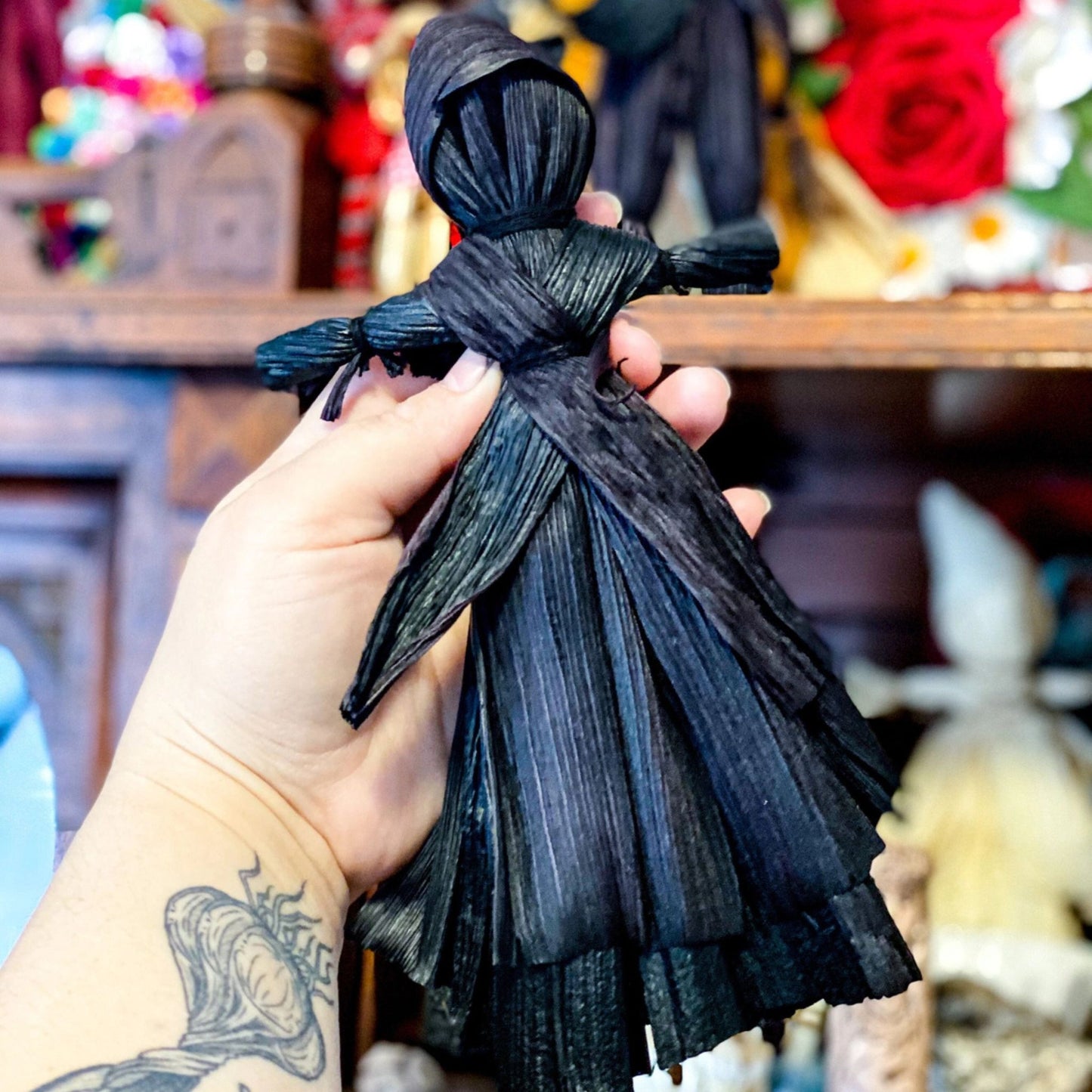 Corn Husk Doll - Black Figure DRESS
