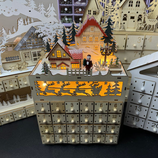 LED Reindeer Crystal Advent Calendar for a Witchy Christmas or Yule