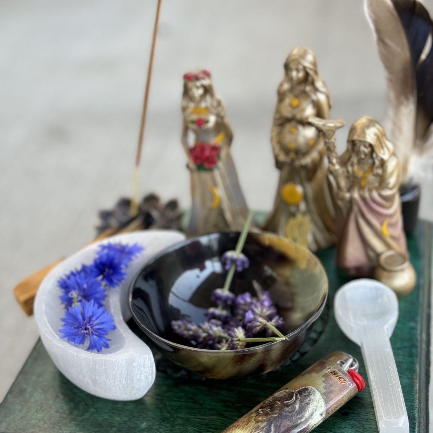 Buffalo Horn Offering Bowl