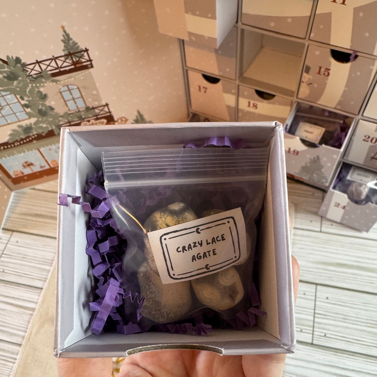 Christmas Crystal Grid Advent Calendar with Surprises