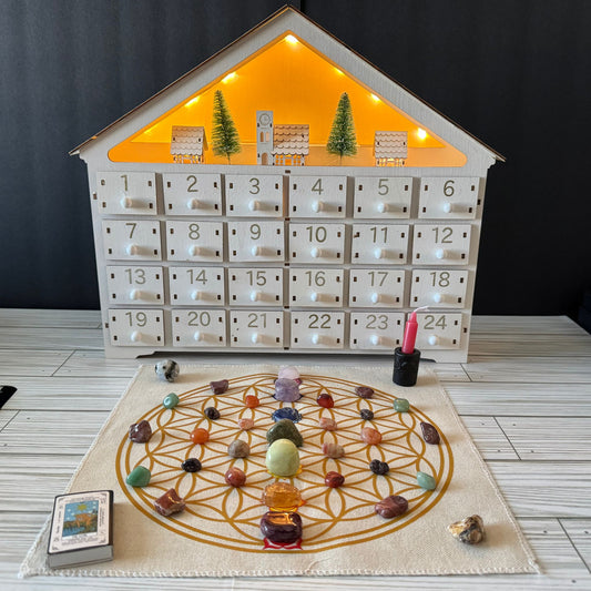 Winter Crystals, Candles & Herbs Advent Calendar for Daily Magic