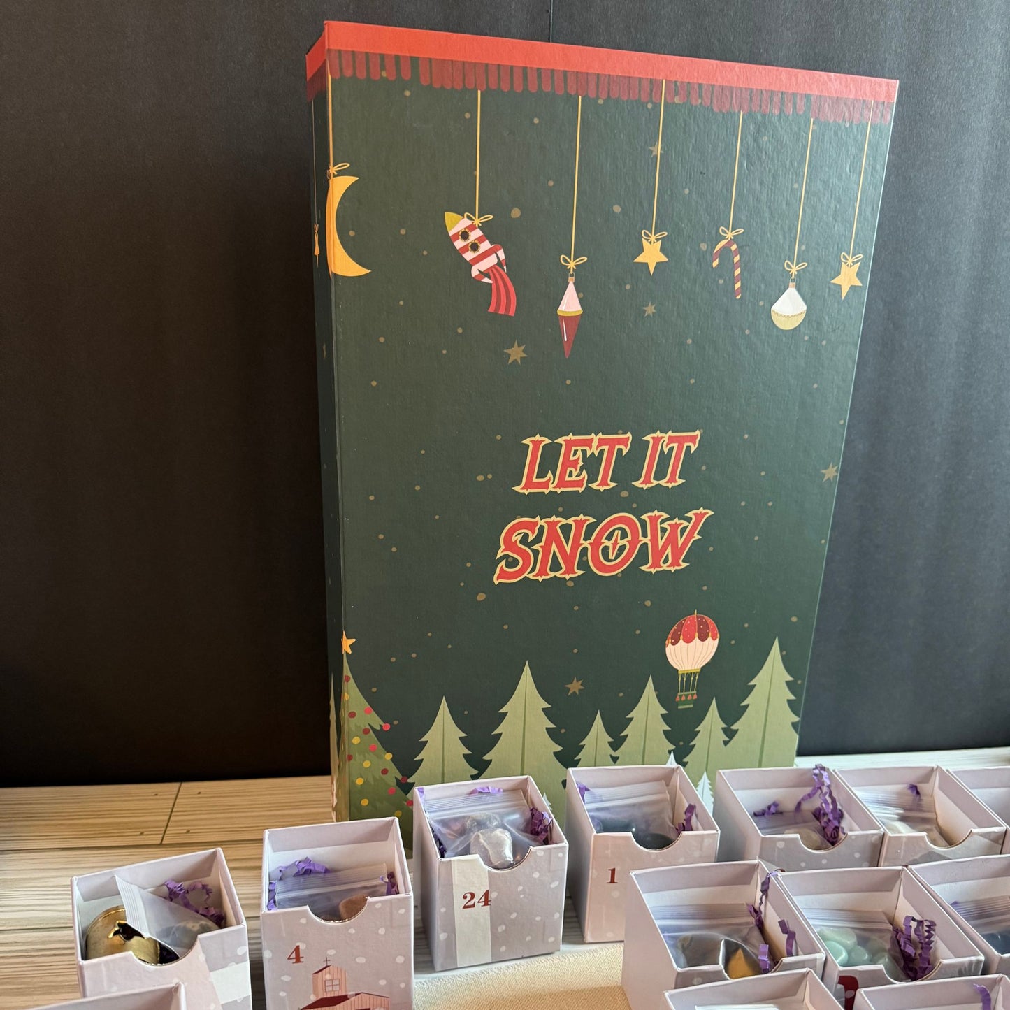 Christmas Crystal Grid Advent Calendar with Surprises