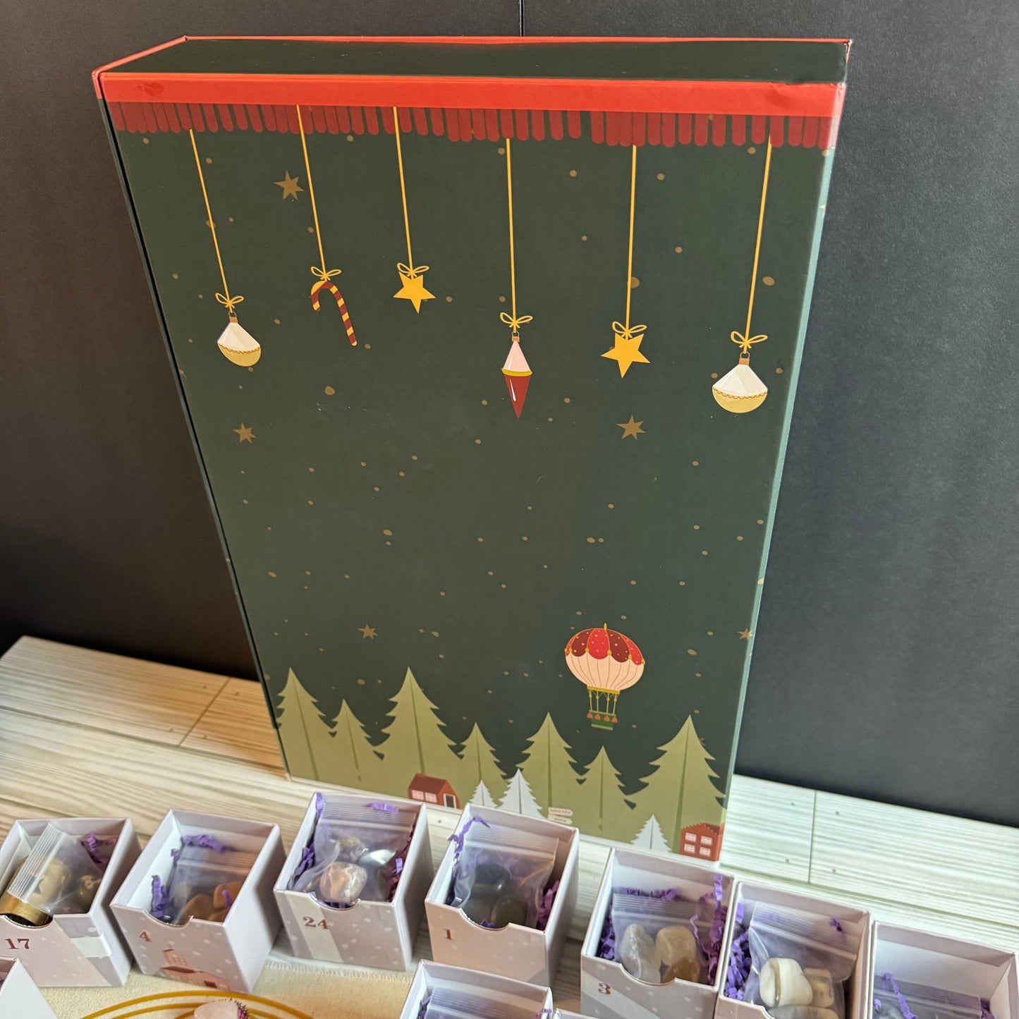 Christmas Crystal Grid Advent Calendar with Surprises