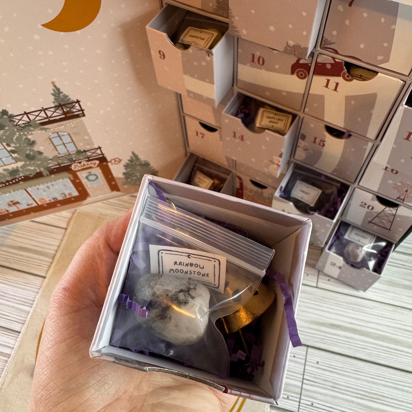 Christmas Crystal Grid Advent Calendar with Surprises