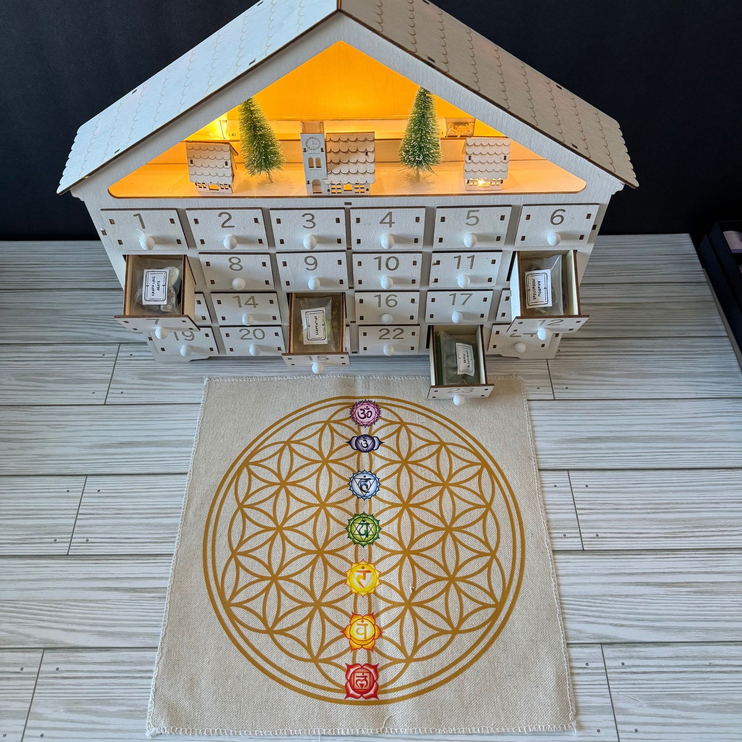 Winter Crystals, Candles & Herbs Advent Calendar for Daily Magic