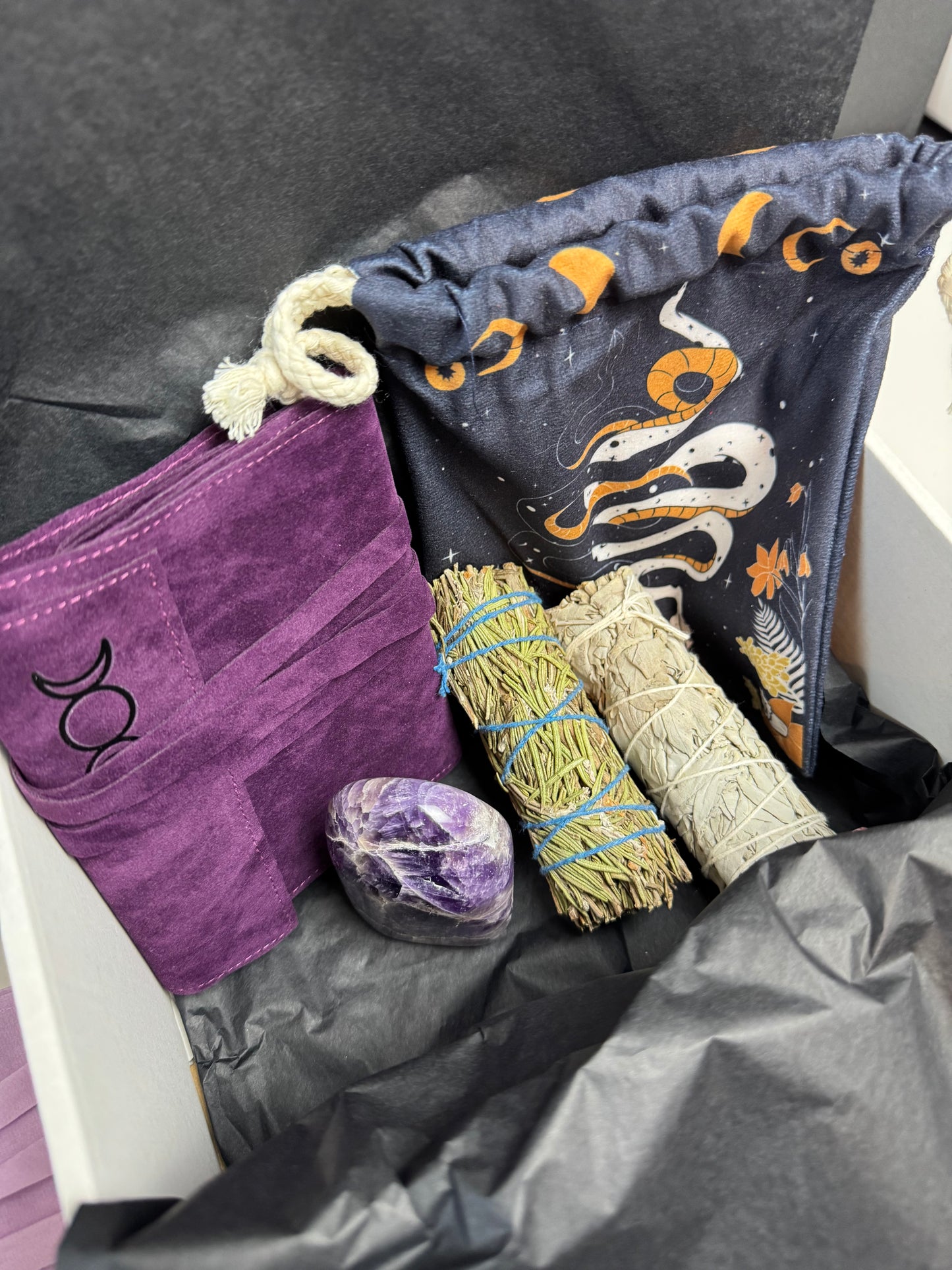 Chevron Amethyst Free Form Gift Set
