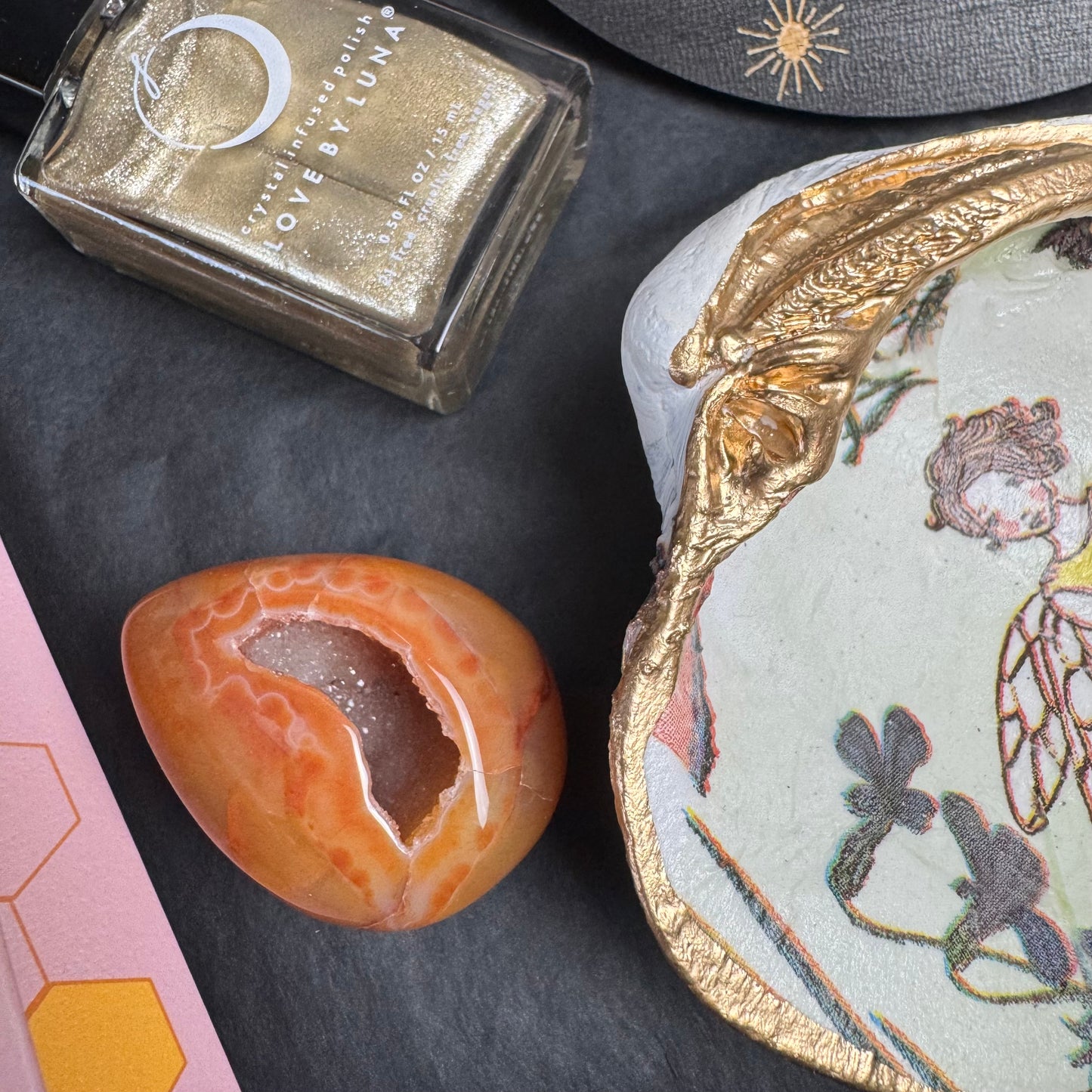 Druzy Banded Carnelian Egg Care Package - Opt. 5
