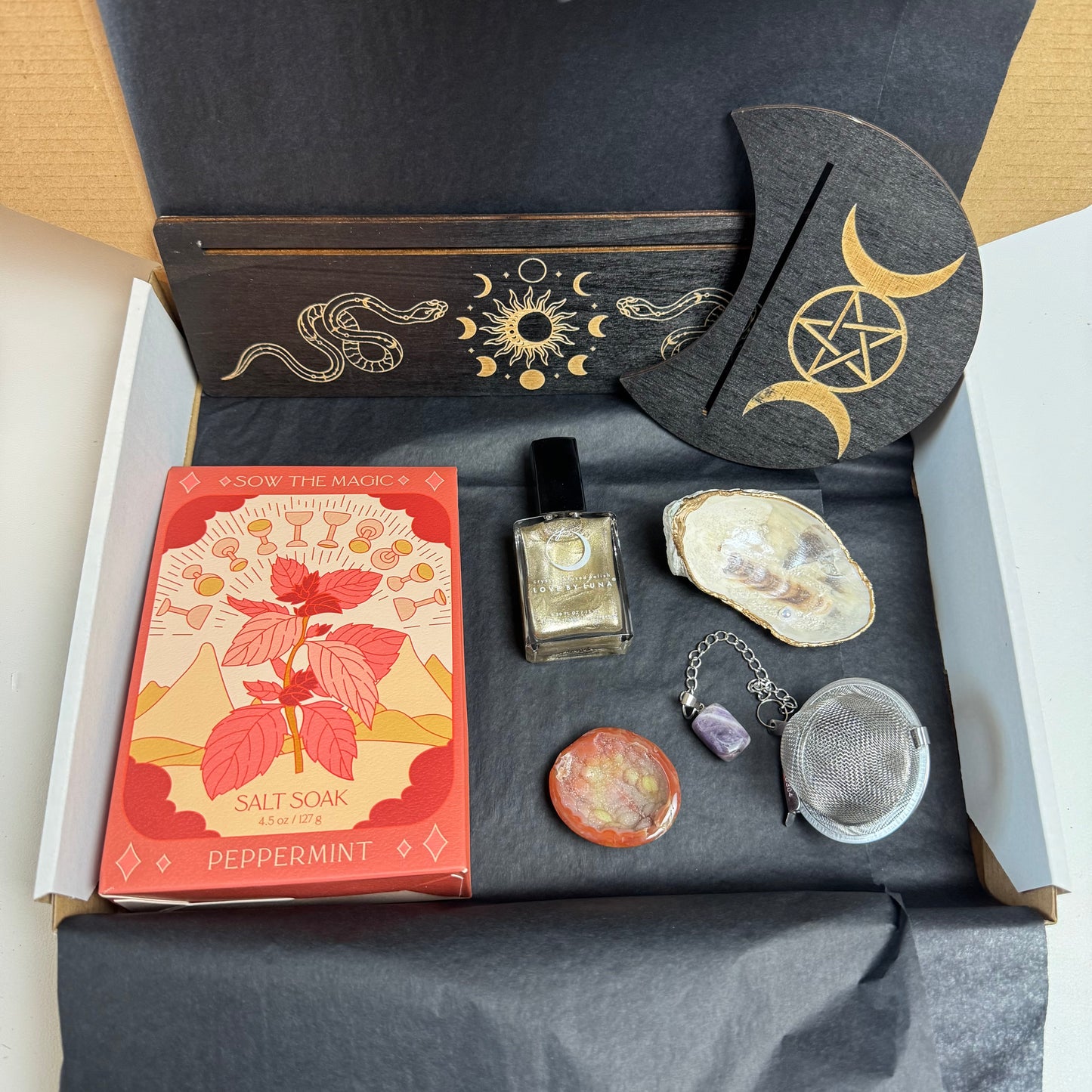 Druzy Banded Carnelian Egg Care Package - Opt. 2