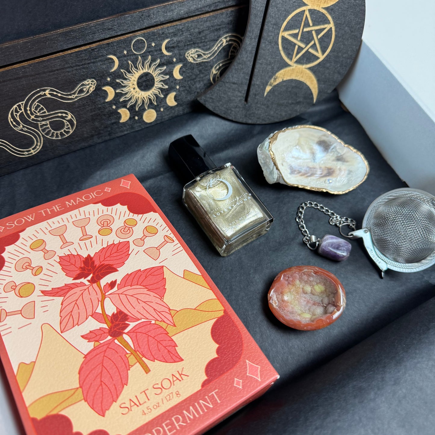 Druzy Banded Carnelian Egg Care Package - Opt. 2