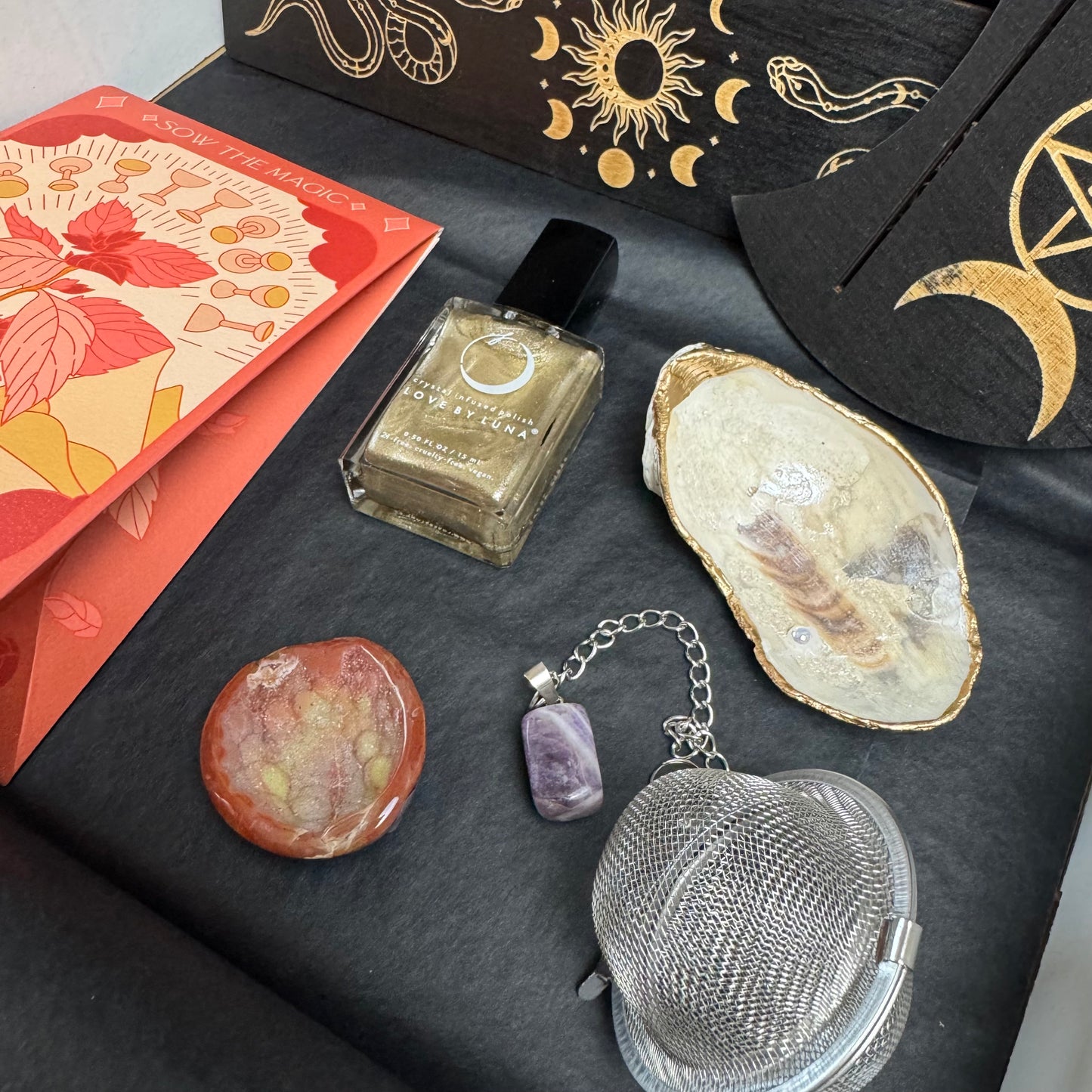 Druzy Banded Carnelian Egg Care Package - Opt. 2