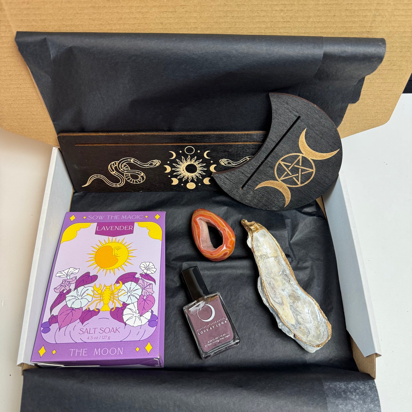 Druzy Banded Carnelian Egg Care Package - Opt. 3