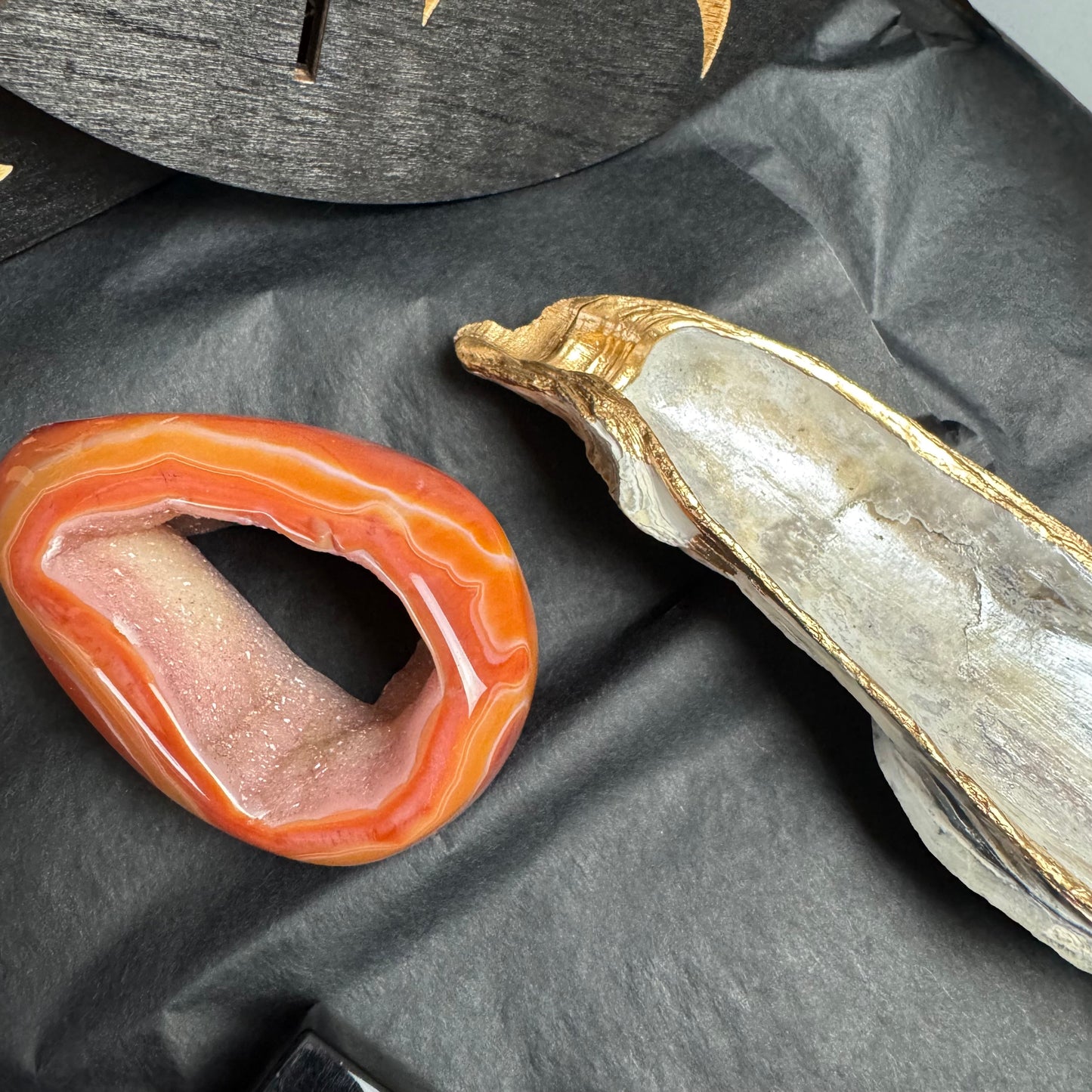 Druzy Banded Carnelian Egg Care Package - Opt. 3