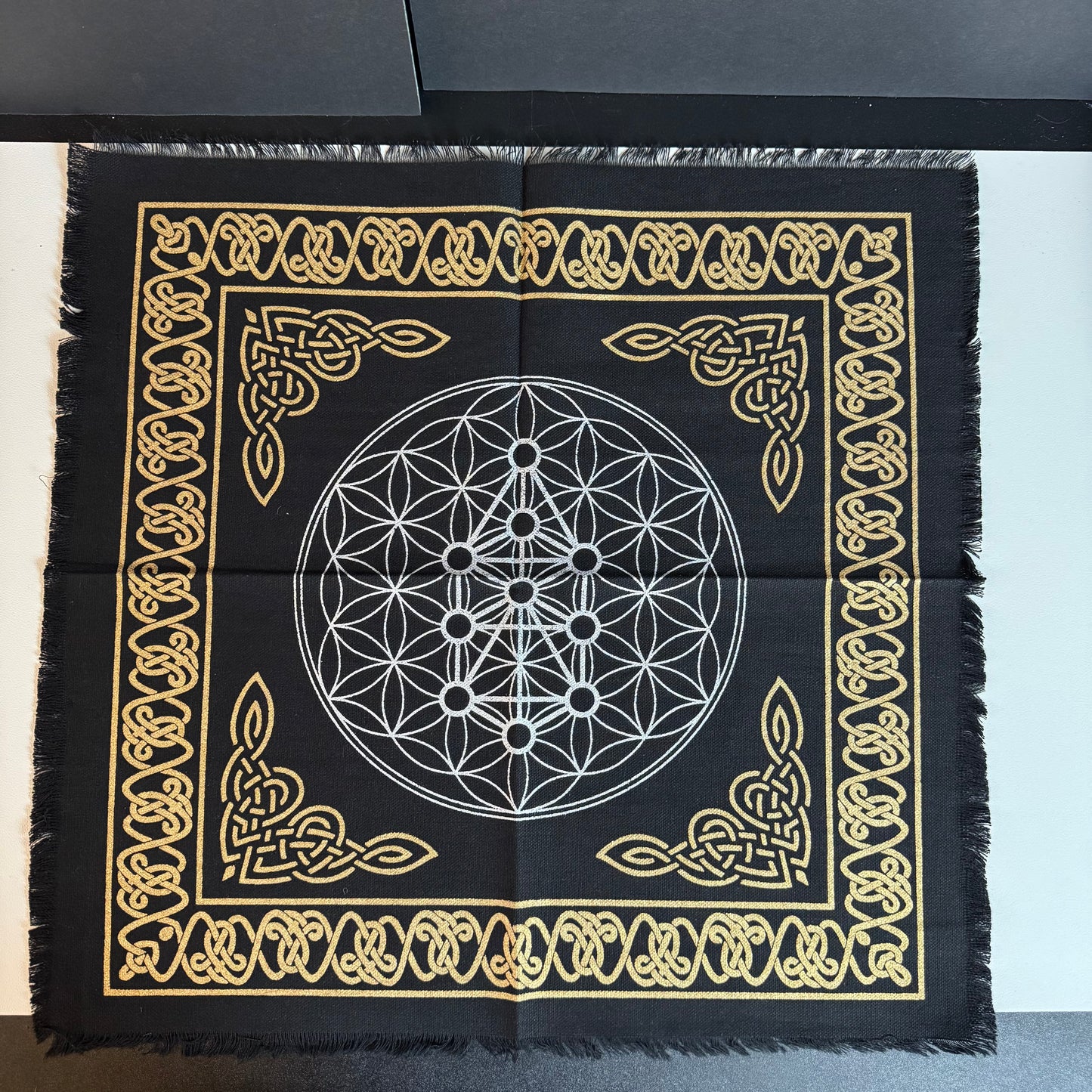 Crystal Grid Cloth - 18" Cotton Tree of Life