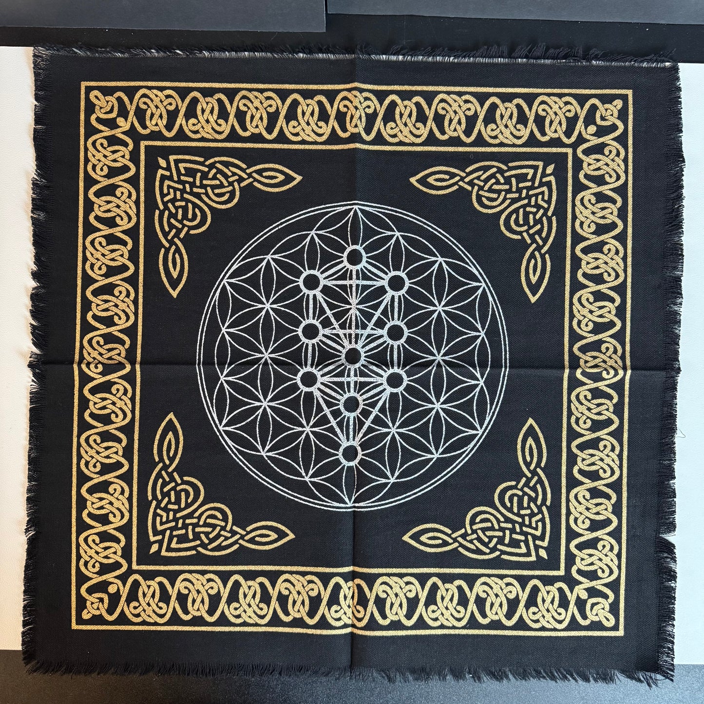 Crystal Grid Cloth - 18" Cotton Tree of Life