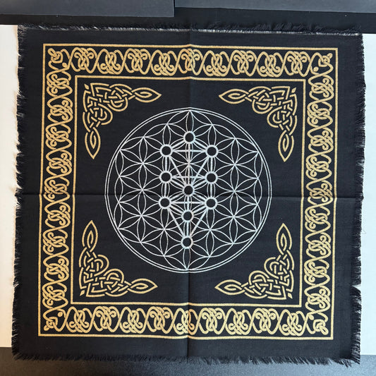 Crystal Grid Cloth - 18" Cotton Tree of Life