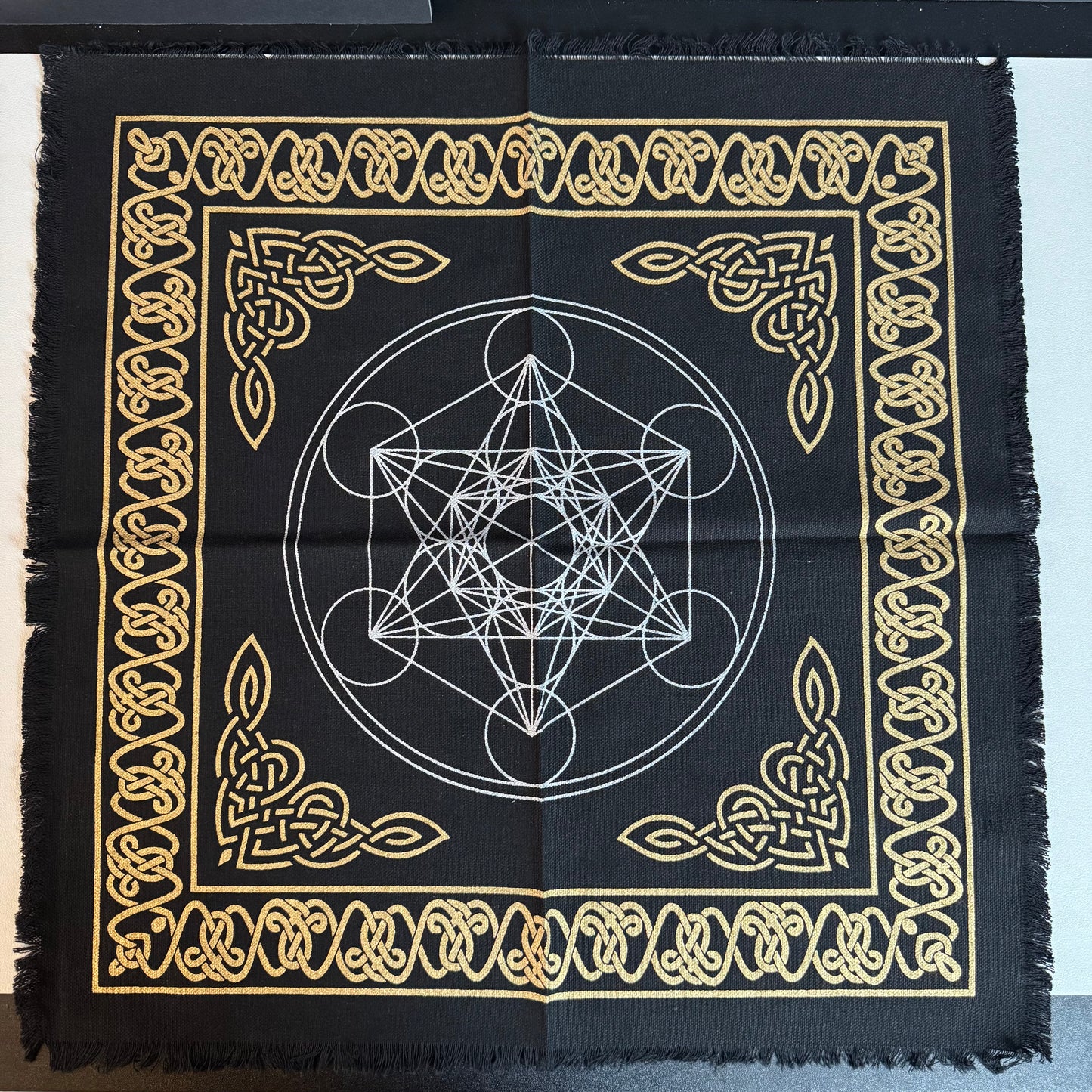 Crystal Grid Cloth - 18" Cotton Metratrons Cube