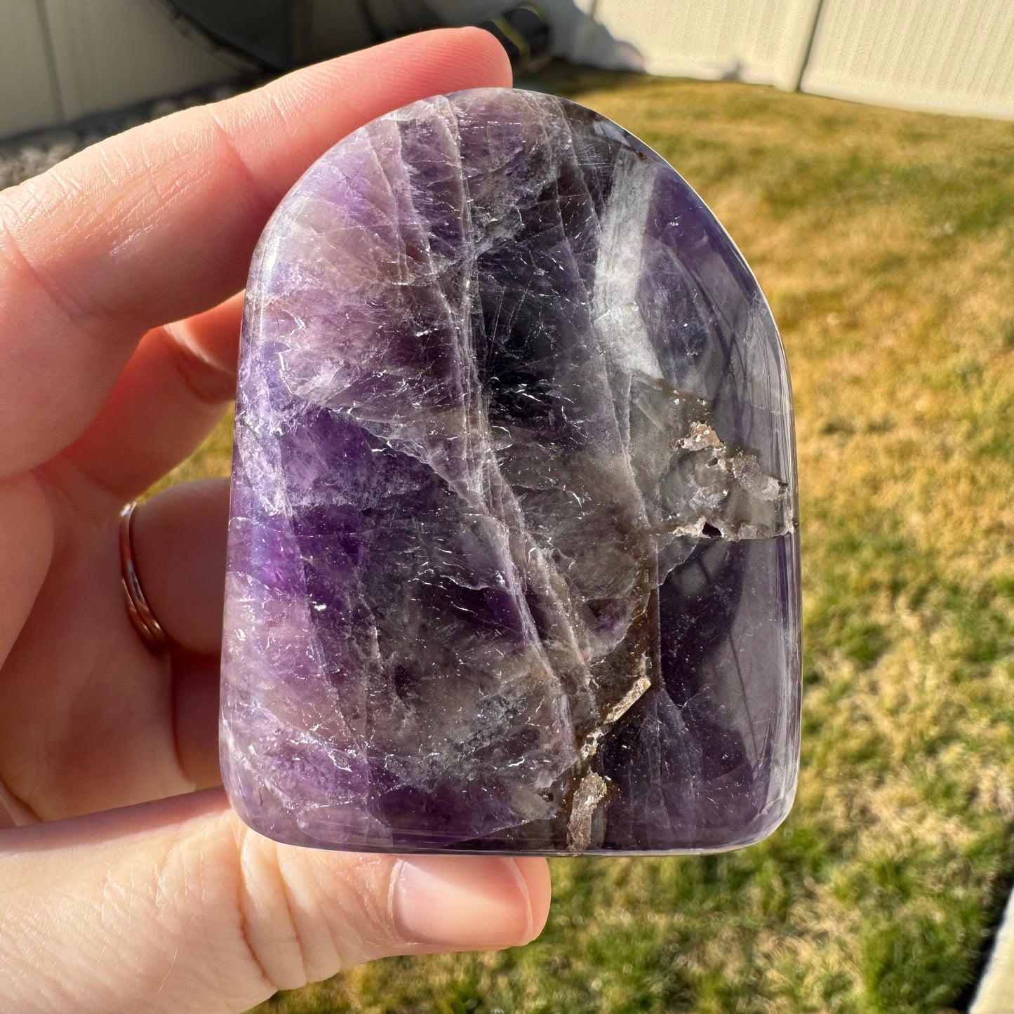 Chevron Amethyst Free Form Gift Set