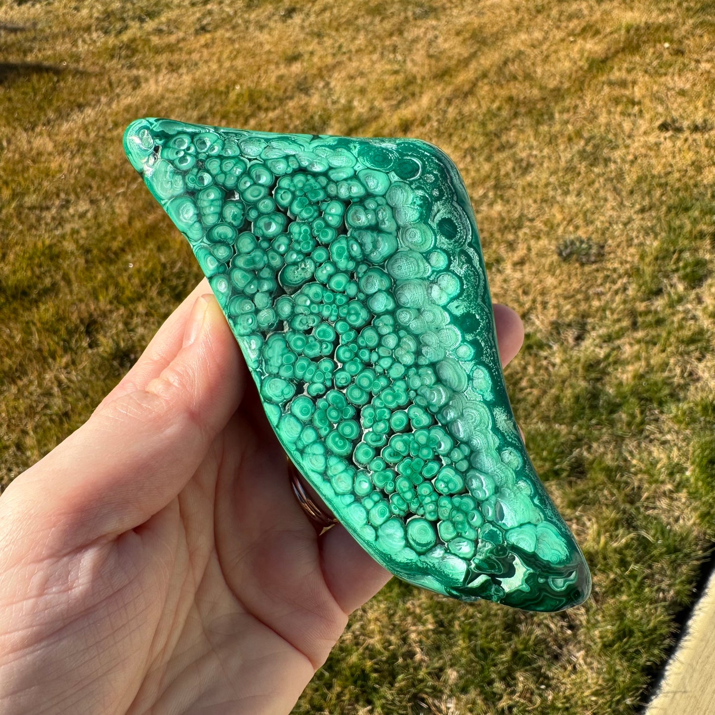 Malachite Free Form Statement Piece Gift Set - Opt. G