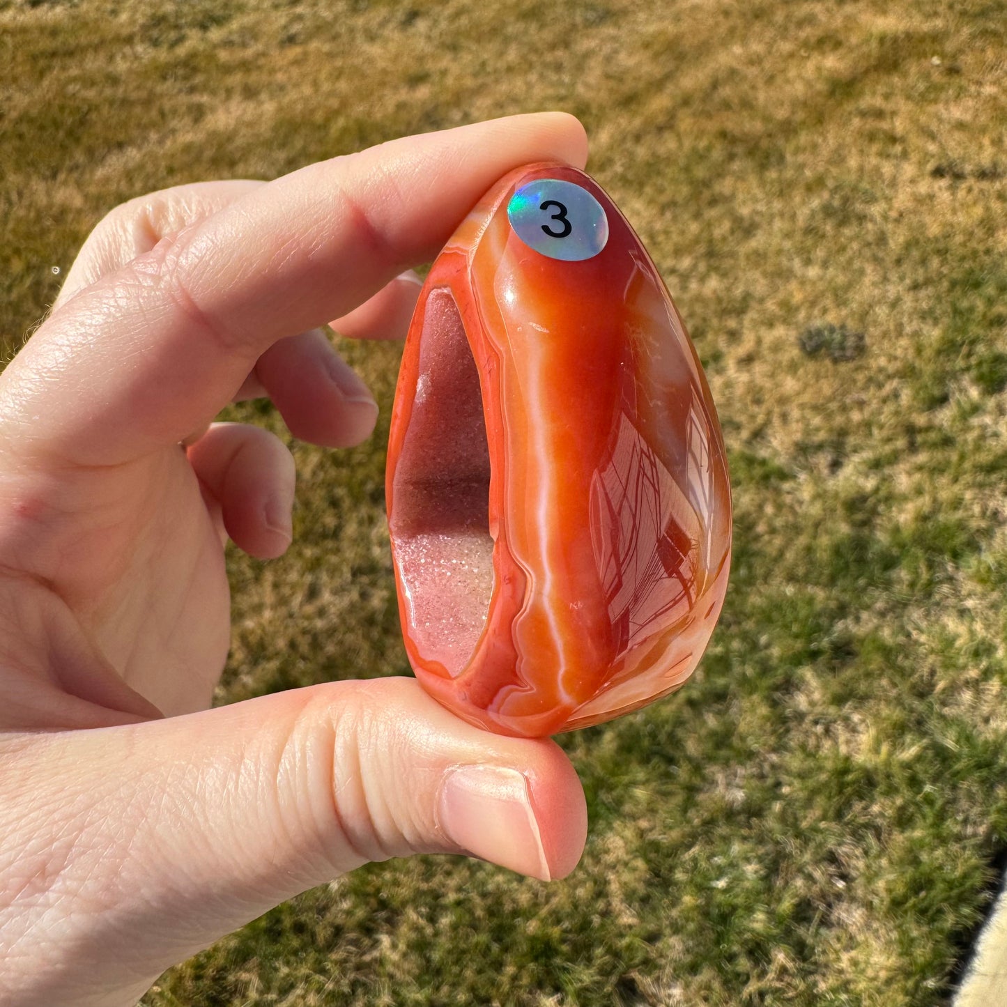 Druzy Banded Carnelian Egg Care Package - Opt. 3