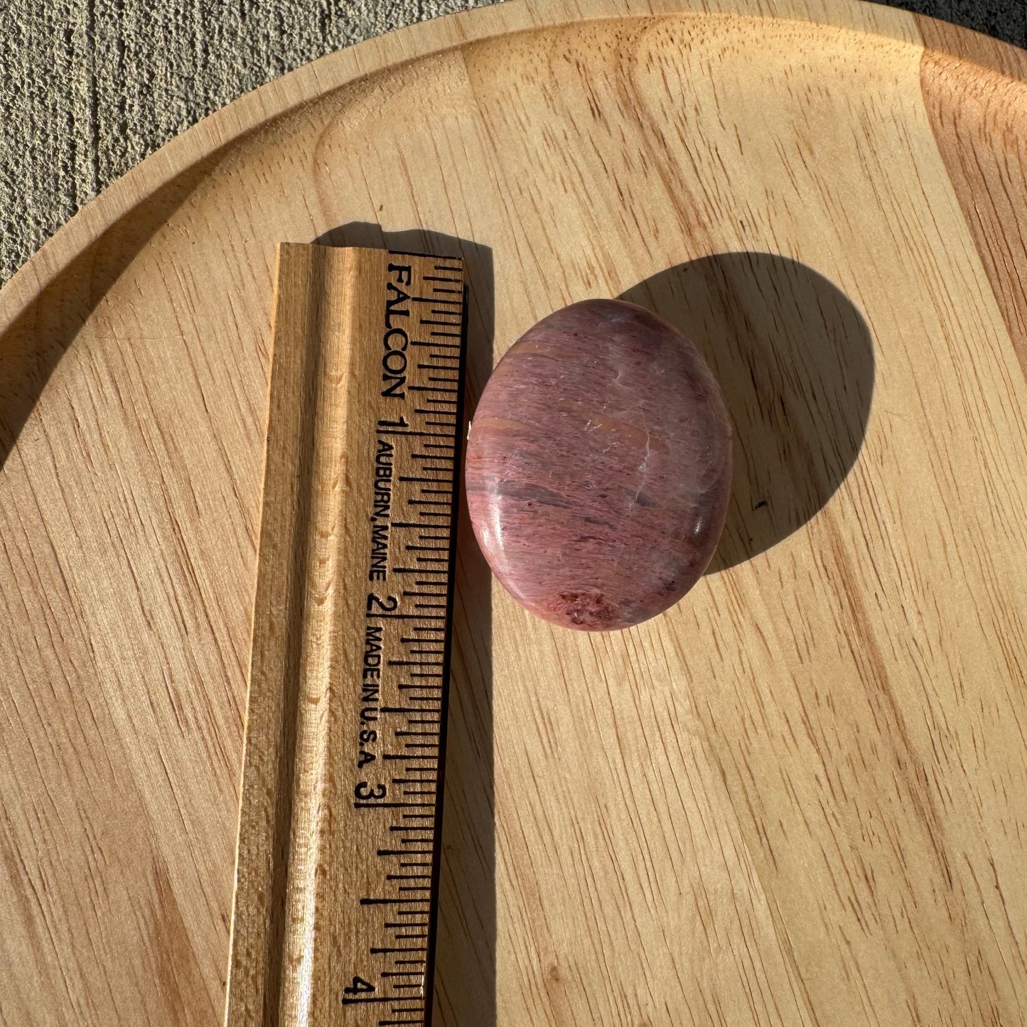 Pink Opal Palm Stone Pillow (Africa)
