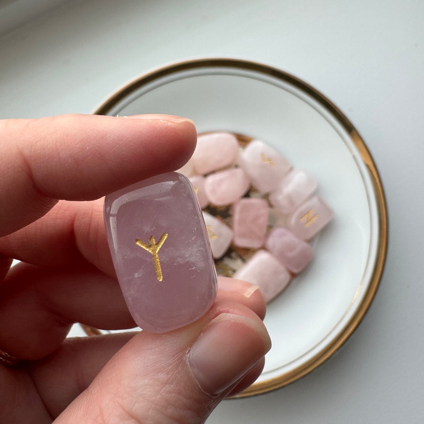 Rose Quartz | One Intuitively Chosen Rune Stone