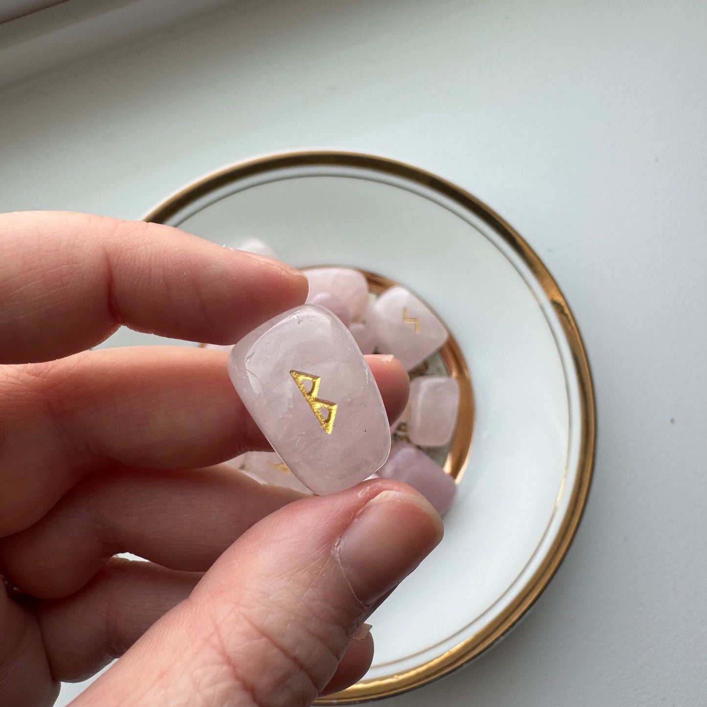 Rose Quartz | One Intuitively Chosen Rune Stone