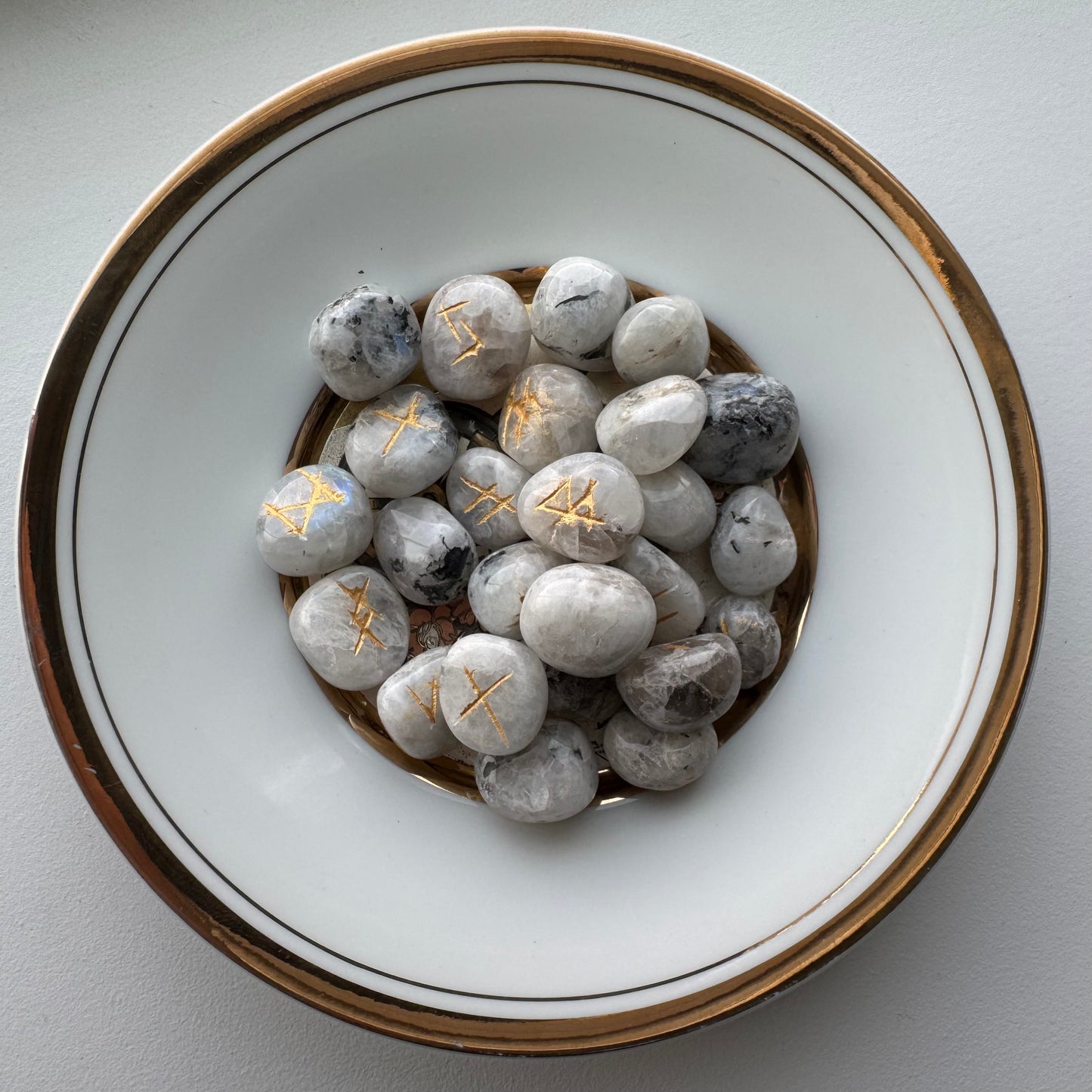 Rainbow Moonstone | One Intuitively Chosen Rune Stone