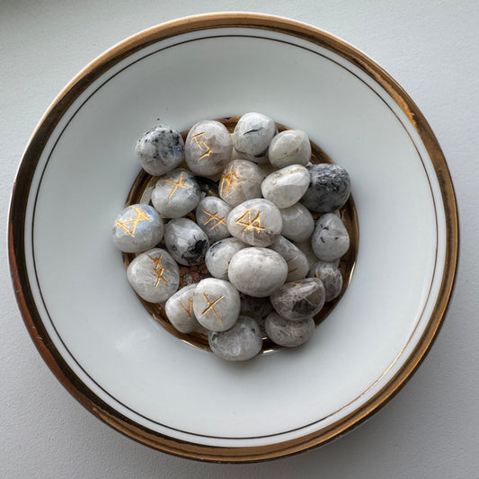 Rainbow Moonstone | One Intuitively Chosen Rune Stone