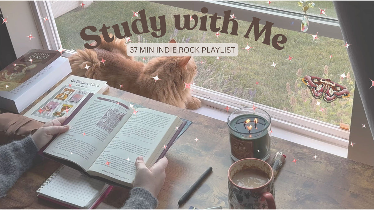 Load video: Tarot study with an indie rock playlist video